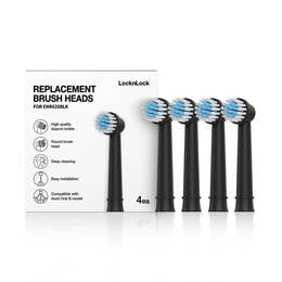 Đầu Bàn Chải Điện LocknLock, Replacement Brush Heads - 4 Cái - Màu Đen - ENR626BLK_RB